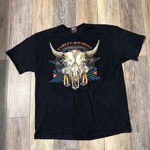 Vintage Harley-Davidson Las Vegas Nevada Black Steer Graphic T-Shirt